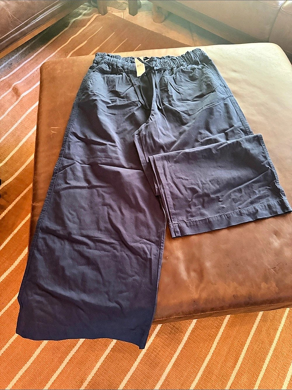 LOFT Wide Leg Pants in Blue Large NWT